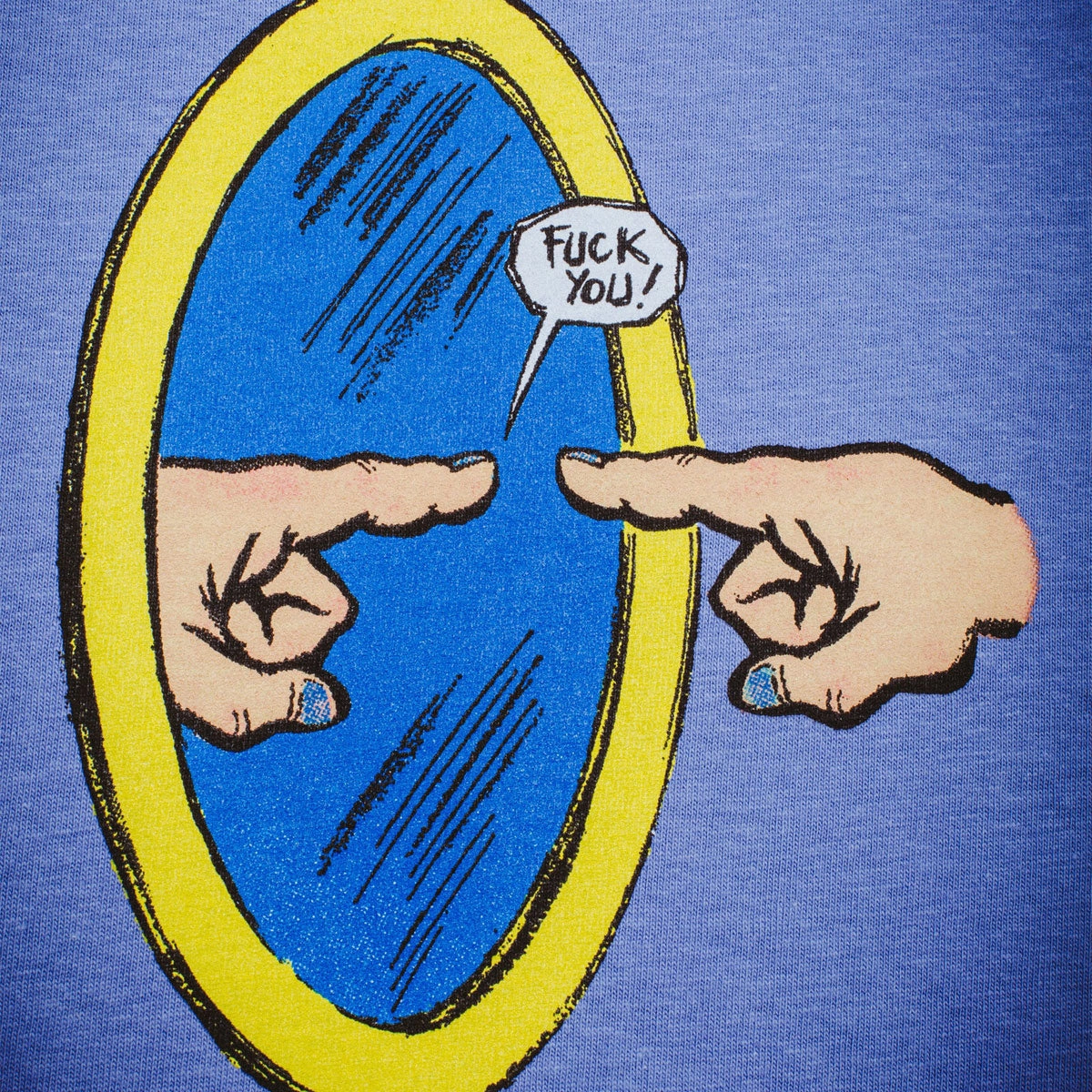 Button Down Fucking Awesome Fuck You T-Shirt - Violet