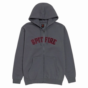 Spitfire Spitball Zip Up Hoodie - Charcoal Trendy Outfit
