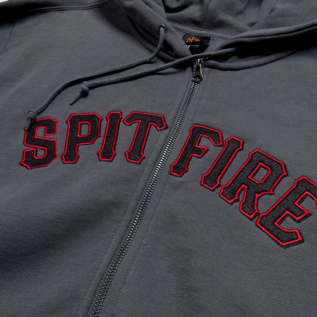 Rayon blend Teen Fashion Spitfire Spitball Zip Up Hoodie - Charcoal