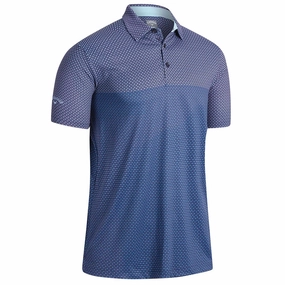 vacation wear Callaway Mini Printed Chev Polo Shirt - Peacoat