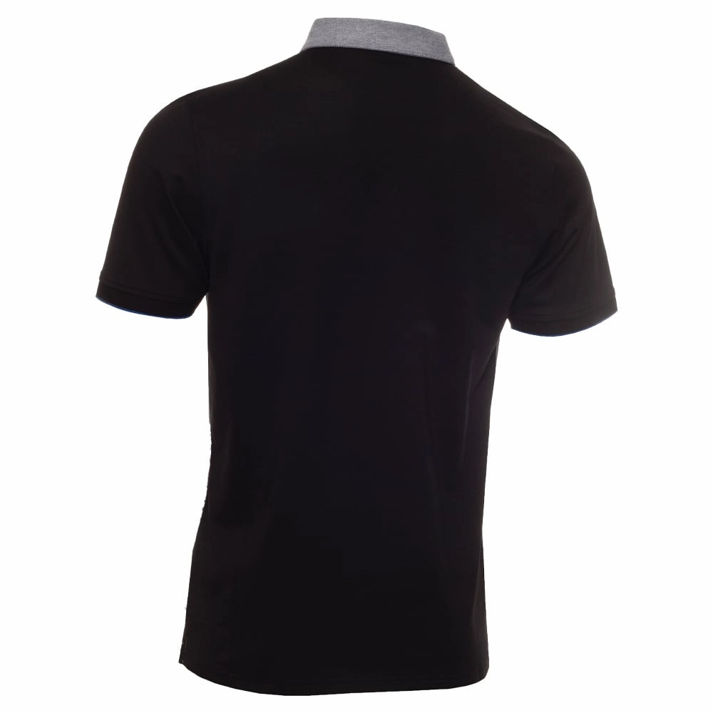 Calvin Klein Hagen Pique Polo Shirt - Black Reinforced Shoulder Seams Washable fabric