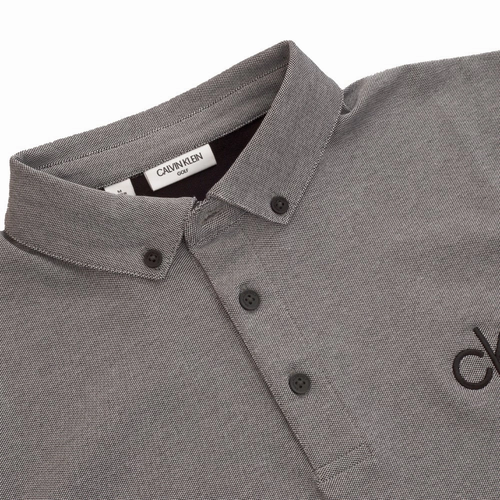 Calvin Klein Hagen Pique Polo Shirt - Black Anti Shrinkage Treatment