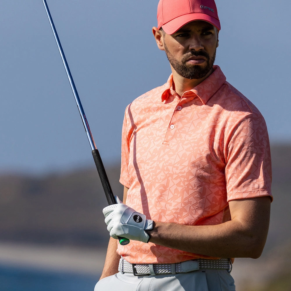 Travel Trend City Smart Look Ping Geo-Camo Polo Shirt - Desert Flower