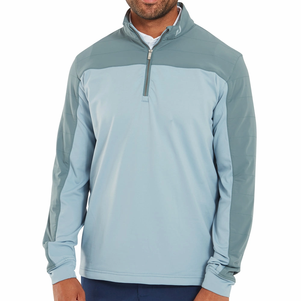 FootJoy Thermoseries Hybrid Midlayer - Green/Grey Breathable wear