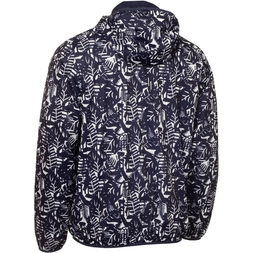Comfy Layers Calvin Klein Printed Windbreaker Jacket - White/Evening Blue
