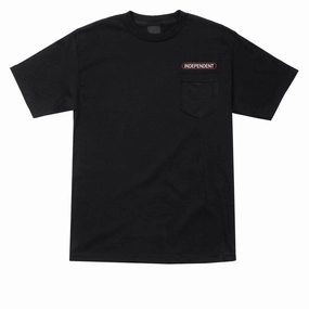 Independent Baseplate Pocket T-Shirt - Black Tubular Knit Structure