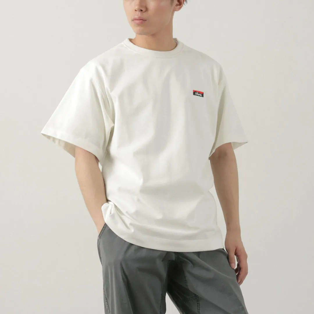 VintageWashEffect Seasonal Must-Have NANGA / Eco Hybrid Box Logo Embroidery T-Shirt