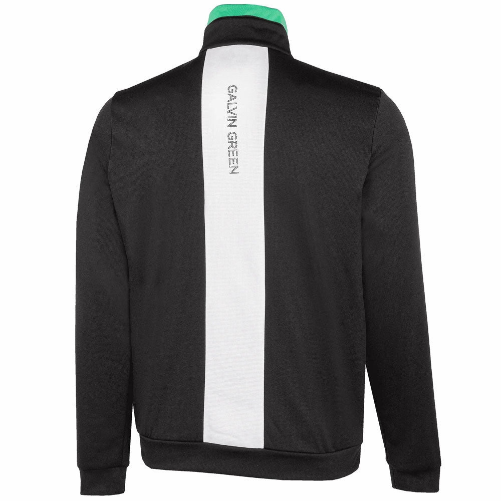 Effortless Wear Cool Weather Galvin Green Dario Full Zip Mid Layer - Black/White