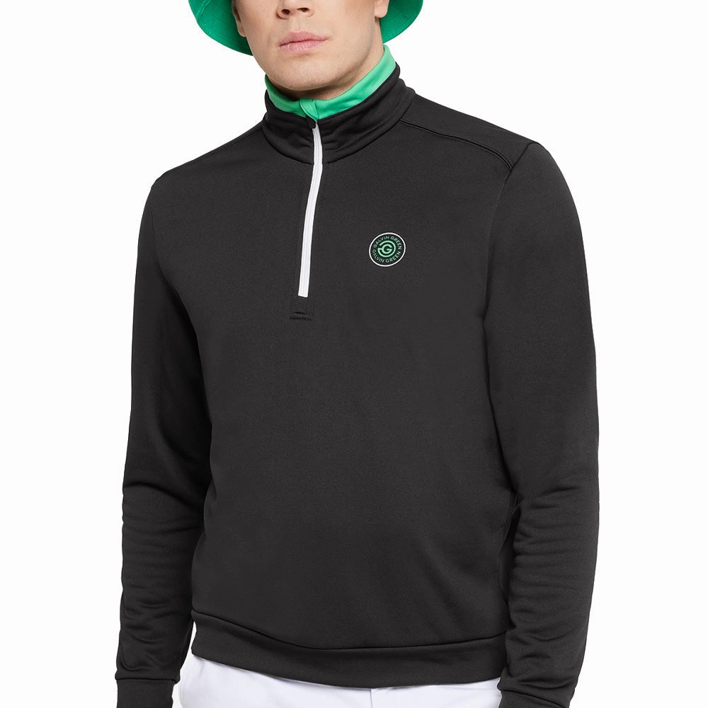 Galvin Green Dario Full Zip Mid Layer - Black/White appropriate for autumn Street Minimal