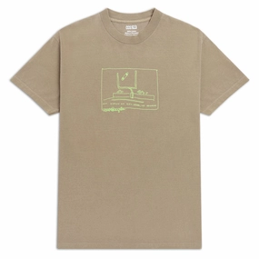 Soft and Flexible Slim Silhouette CCS Gonz 2001 Reissue T-Shirt - Faded Brown