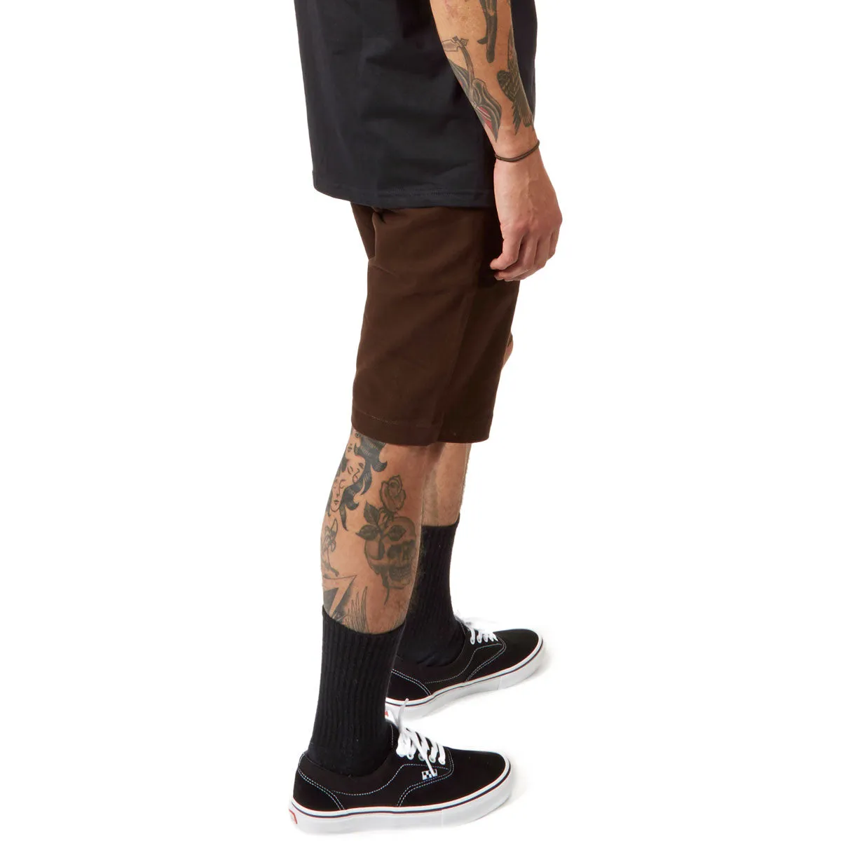 Polyester fabric CCS Stretch Chino Shorts - Chocolate