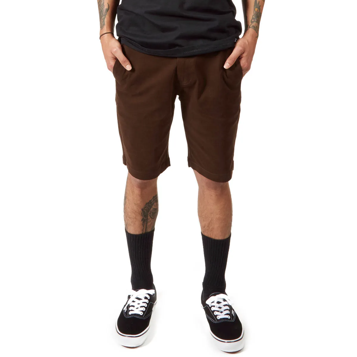 CCS Stretch Chino Shorts - Chocolate Fashion Fit