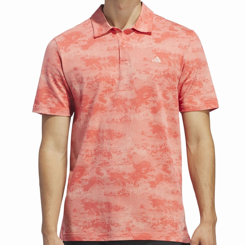 Perfect for Workouts Workout adidas Go-To Print Polo Shirt - Preloved Scarlet