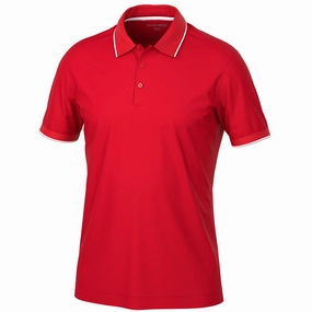 High Density Knit Chill Design Galvin Green Marty Polo Shirt - Red