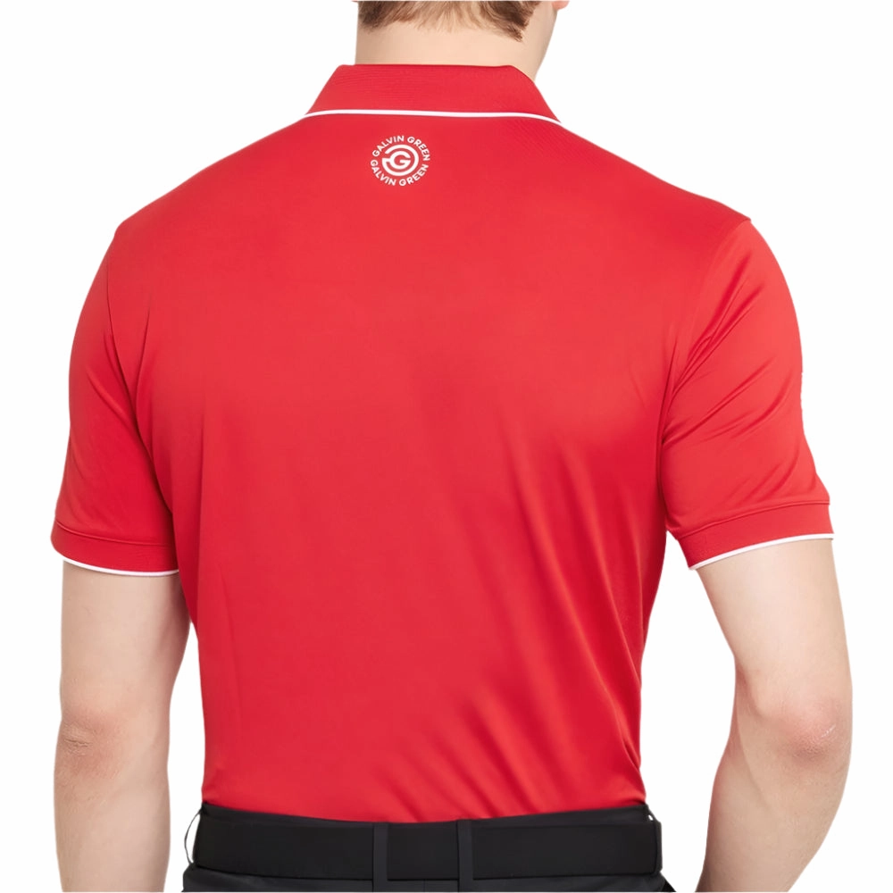 Moisture Control Fabric Galvin Green Marty Polo Shirt - Red