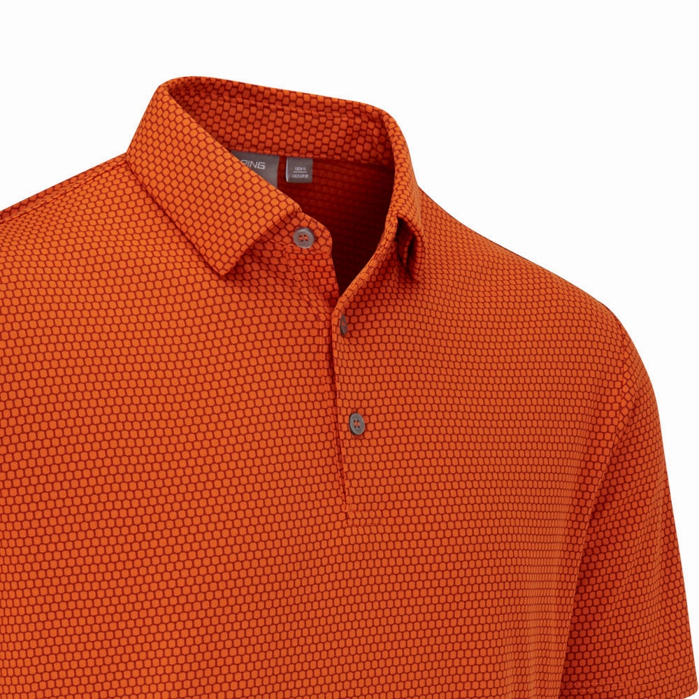 Airflow Ventilation Design Eco Conscious Production Ping Halcyon Polo Shirt - Russet Multi