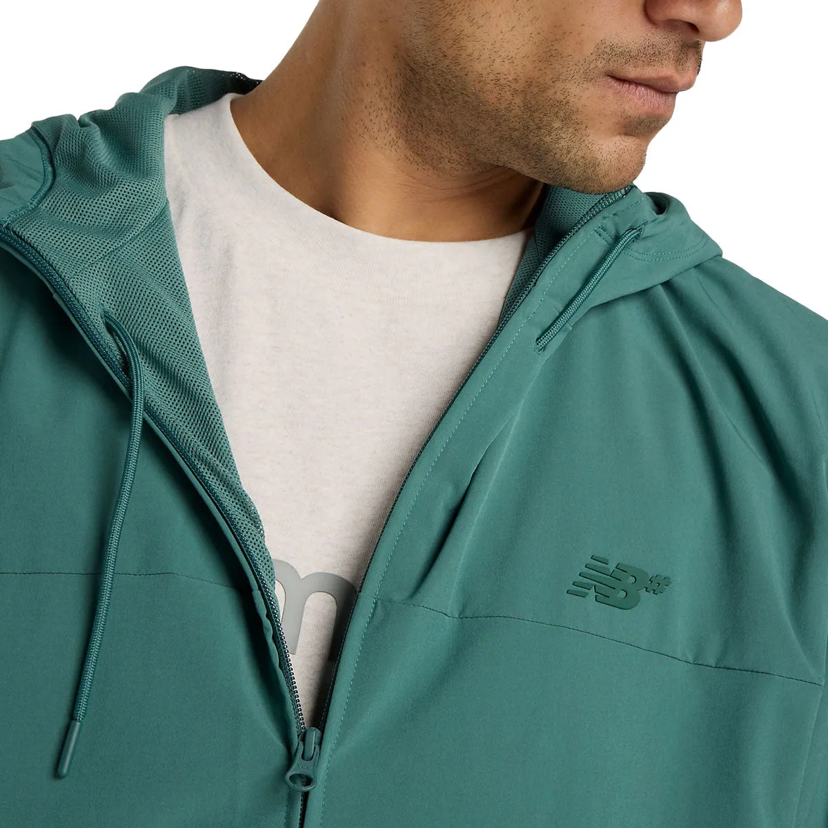 Waterproof Fabric hypoallergenic material New Balance Numeric Woven Full Zip Jacket - New Spruce