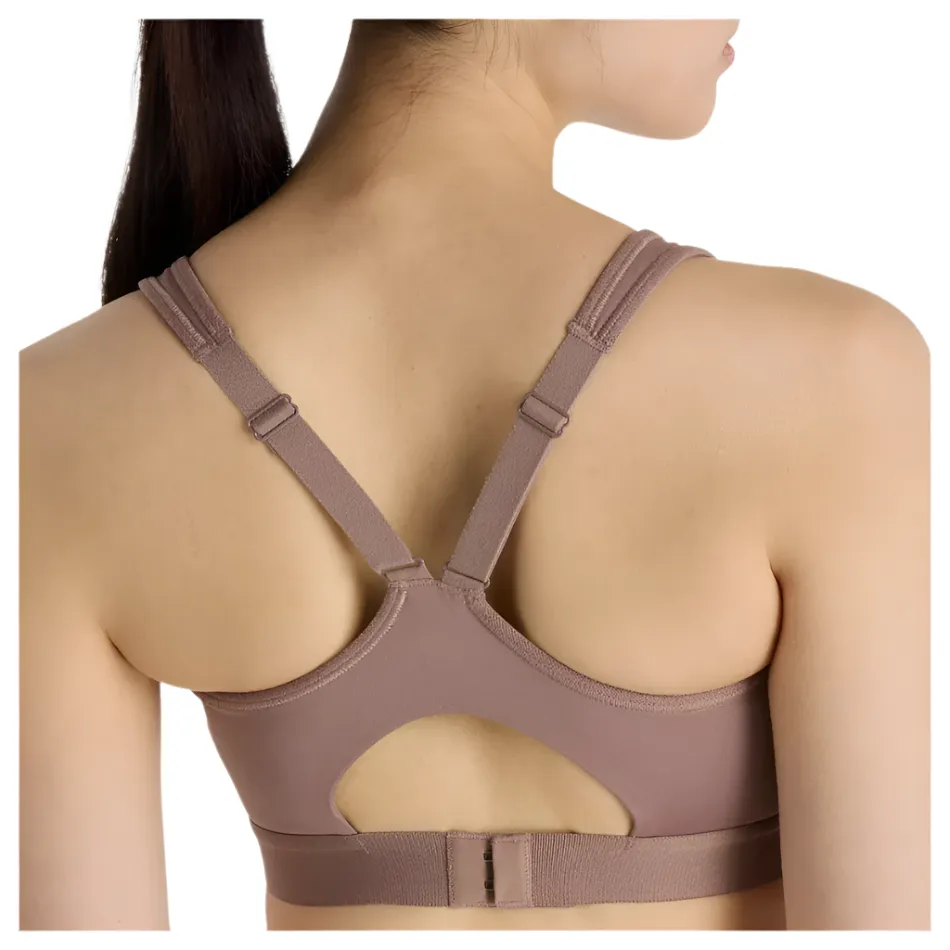 Durable Stitching New Balance Women's Essential Run Bra in Earth Shadow AW25