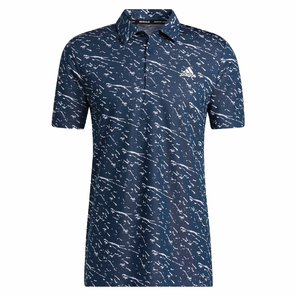 adidas Primeblue Polo Shirt - Crew Navy/White Long Sleeve Halloween