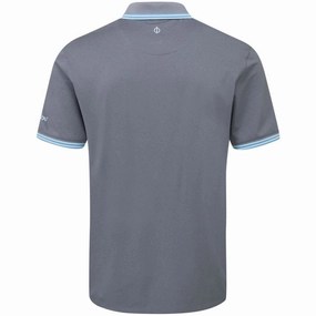 Oversized Cut Oscar Jacobson Falcon Polo Shirt - Blue Charcoal