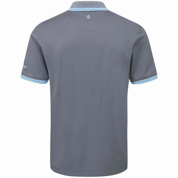 Oversized Cut Oscar Jacobson Falcon Polo Shirt - Blue Charcoal
