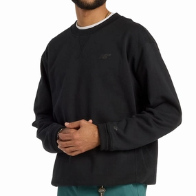 New Balance Numeric French Terry Sweatshirt - Black Cropped Style South American style