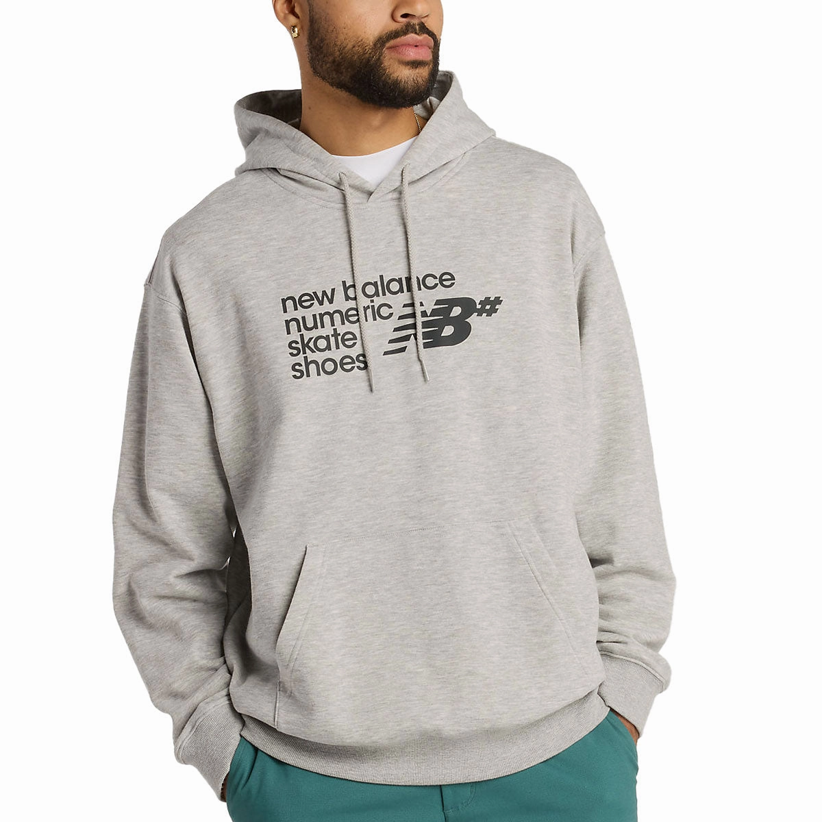 Yacht club style New Balance Numeric Logo Hoodie - Athletic Grey