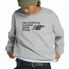 New Balance Numeric Logo Sweatshirt - Athletic Grey Water Resistant Minimalist Aesthetic