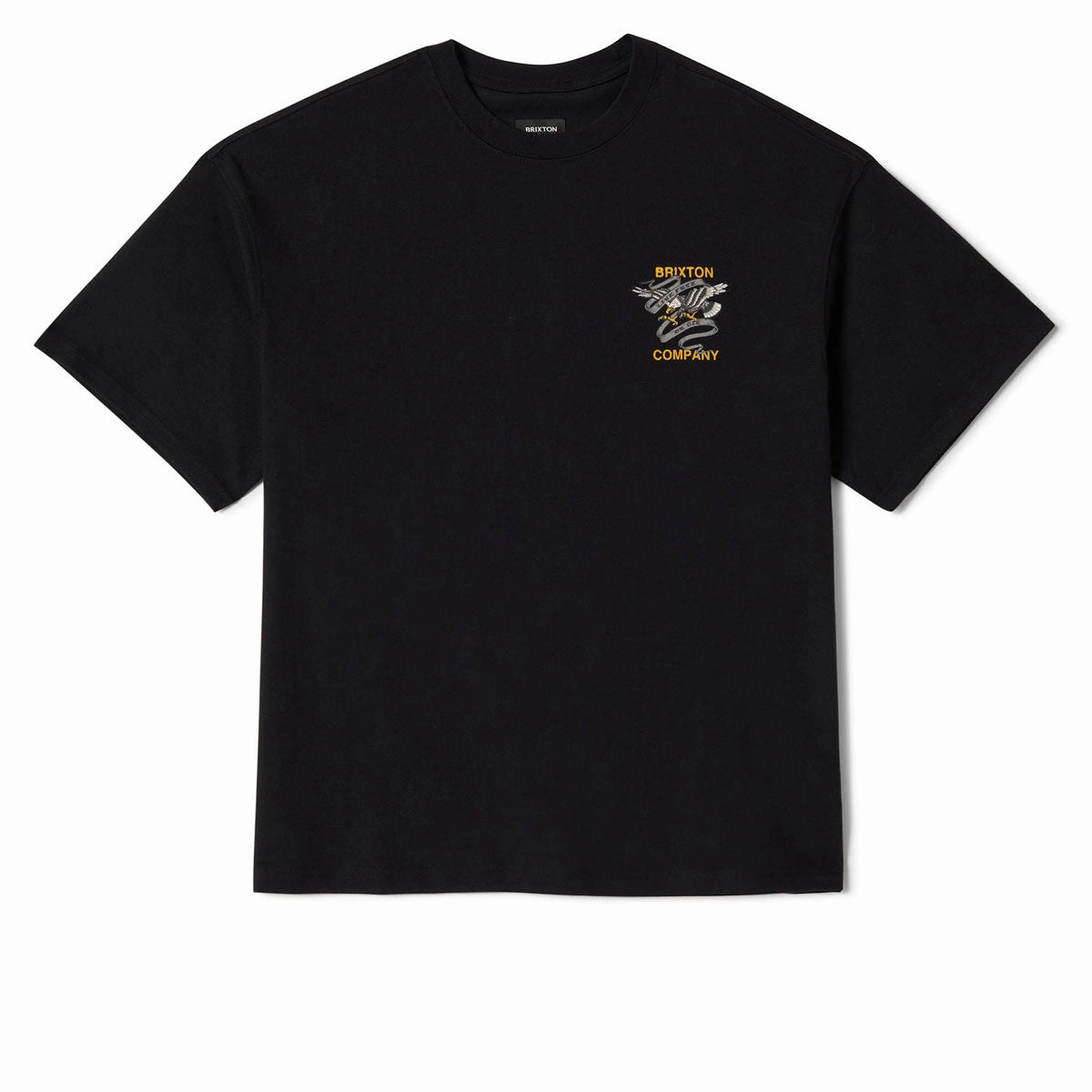 Brixton Live Free Heavyweight Relaxed T-Shirt - Black Classic Wash Smart Design