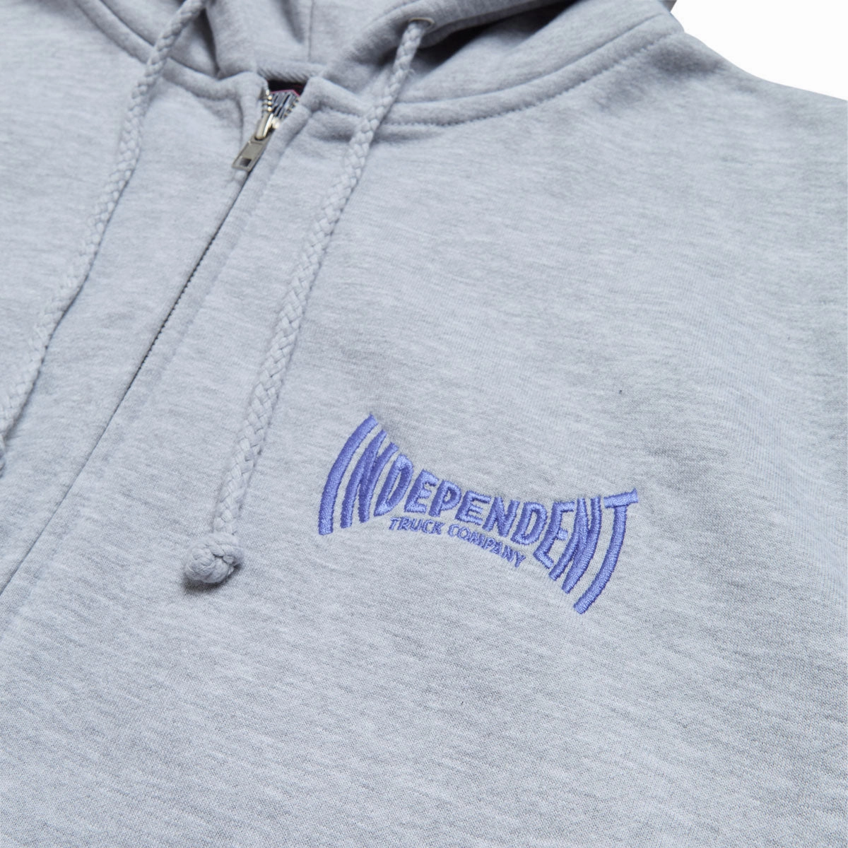 Independent Manufactured Span Zip Up Hoodie - Grey Heather Street Energy urban vibe