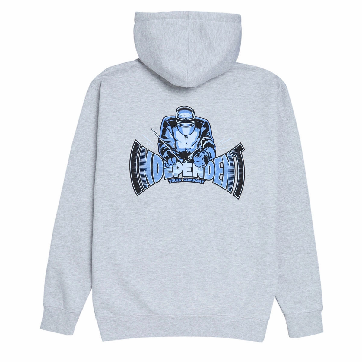 Independent Manufactured Span Zip Up Hoodie - Grey Heather Casual Fashion Sporty Style
