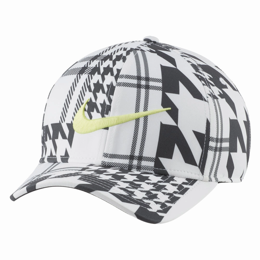Sustainable Material Nike Aerobill Classic 99 Open Print Cap - White/Anthracite/Lemon Twist
