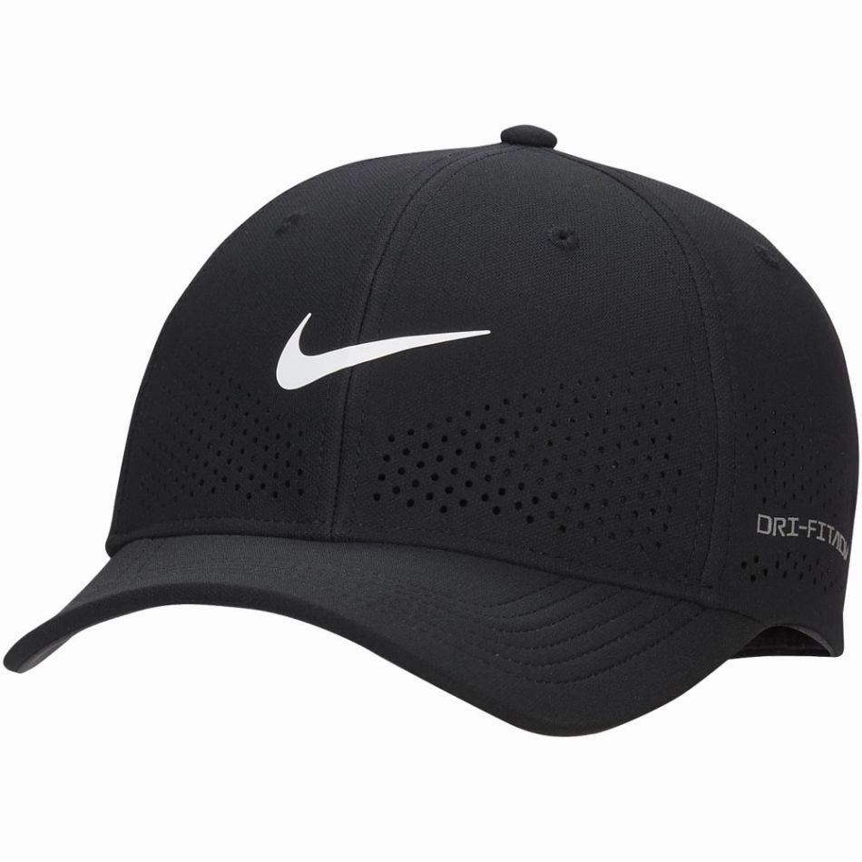 Nike Dri-FIT ADV Rise Structured SwooshFlex Cap - Black/Anthracite/White Festival Outfit Daily Touch