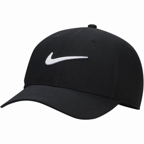 Vintage Look Travel Wardrobe Nike Dri-FIT Club Structured Swoosh Cap - Black/White