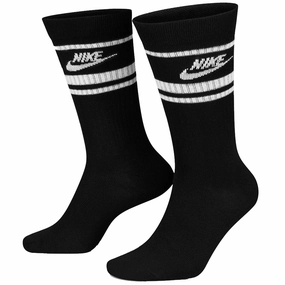 perforated lingerie Nike Dri-FIT Everyday Essential Crew Socks (3 Pairs) - Black/White