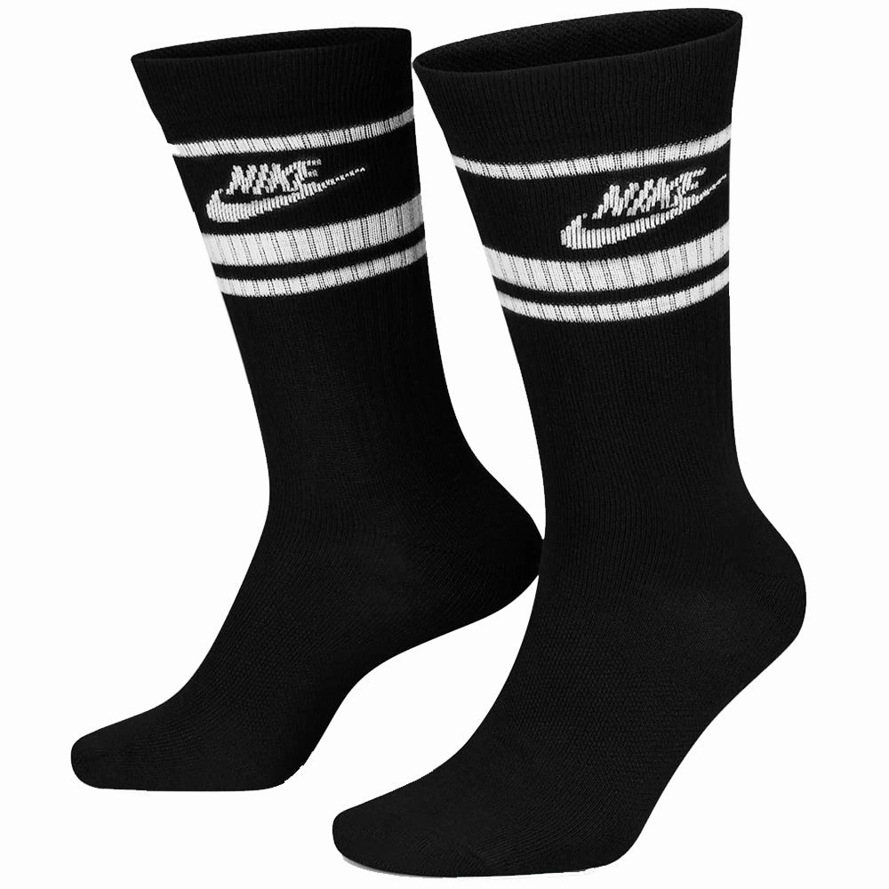 perforated lingerie Nike Dri-FIT Everyday Essential Crew Socks (3 Pairs) - Black/White
