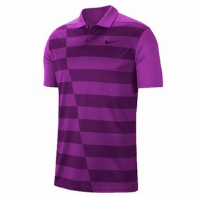 Trendy Layering Nike Dri-FIT Graphic Polo Shirt - Vivid Purple/Black