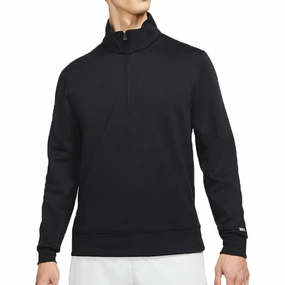 Nike Dri-FIT Mens Players Half Zip Pullover Top - Black Chill Style Outdoor Sporty