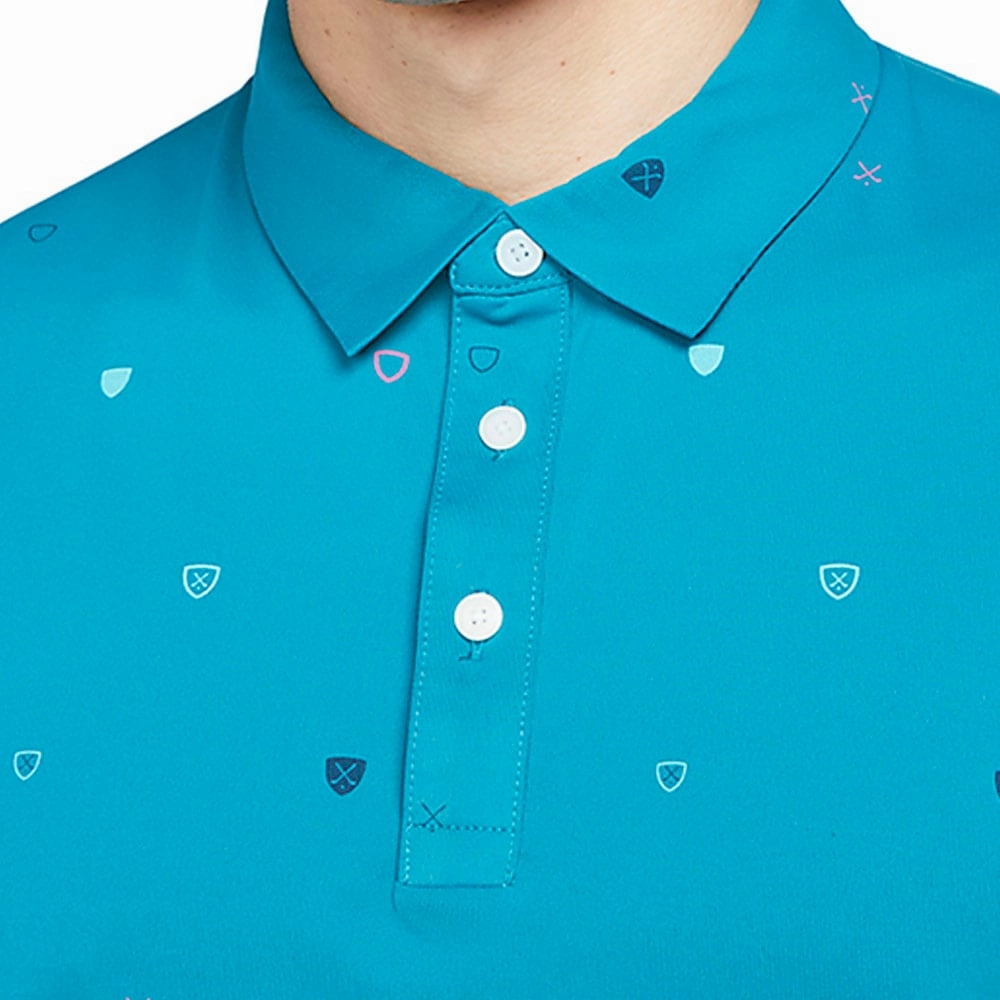 Nike Dri-FIT Player Printed Polo Shirt - Bright Spruce/Brushed Silver TearResistant Fabric