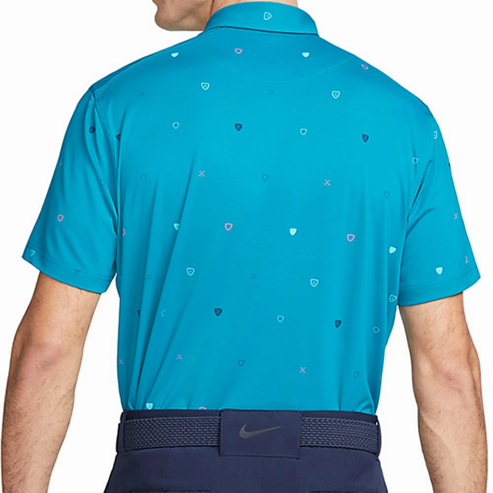 Nike Dri-FIT Player Printed Polo Shirt - Bright Spruce/Brushed Silver Cozy Layers Travel Ready