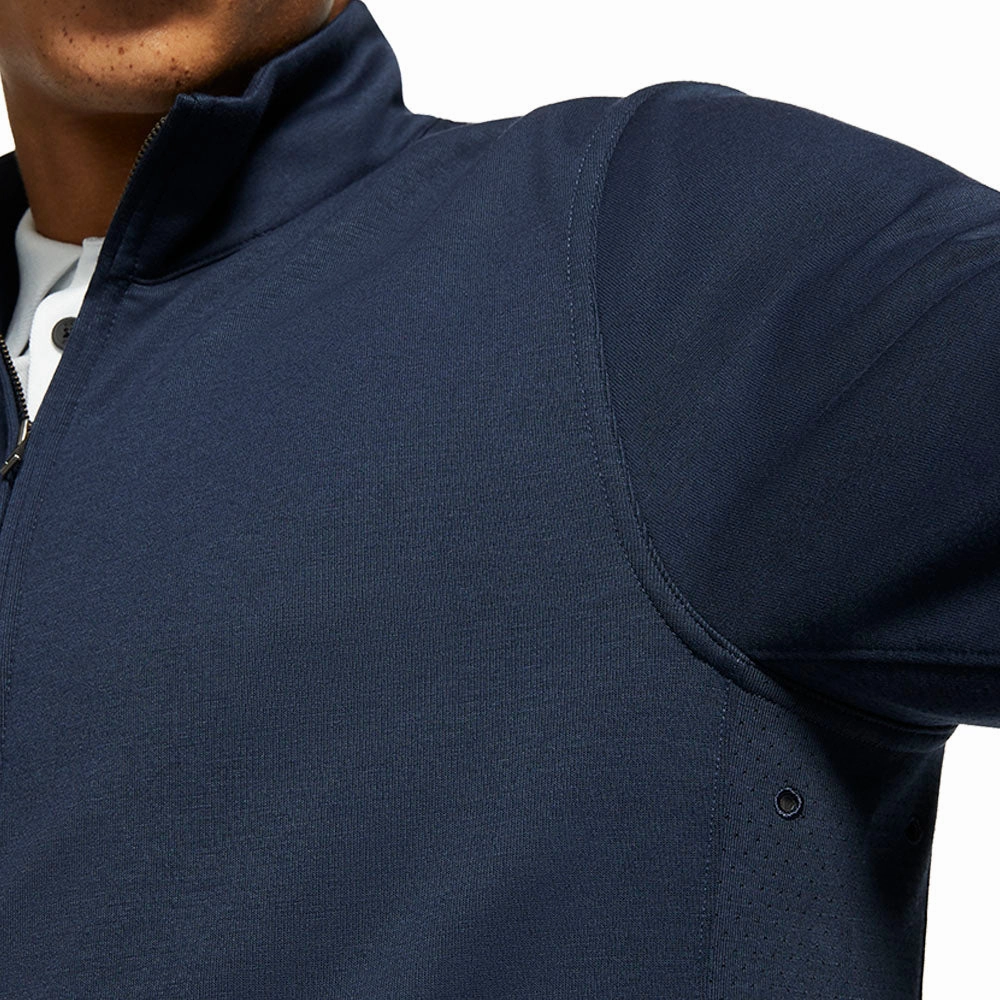Nike Dri-FIT Players 1/2 Zip Top  - Obsidian/Obsidian/Brushed Silver bag accents
