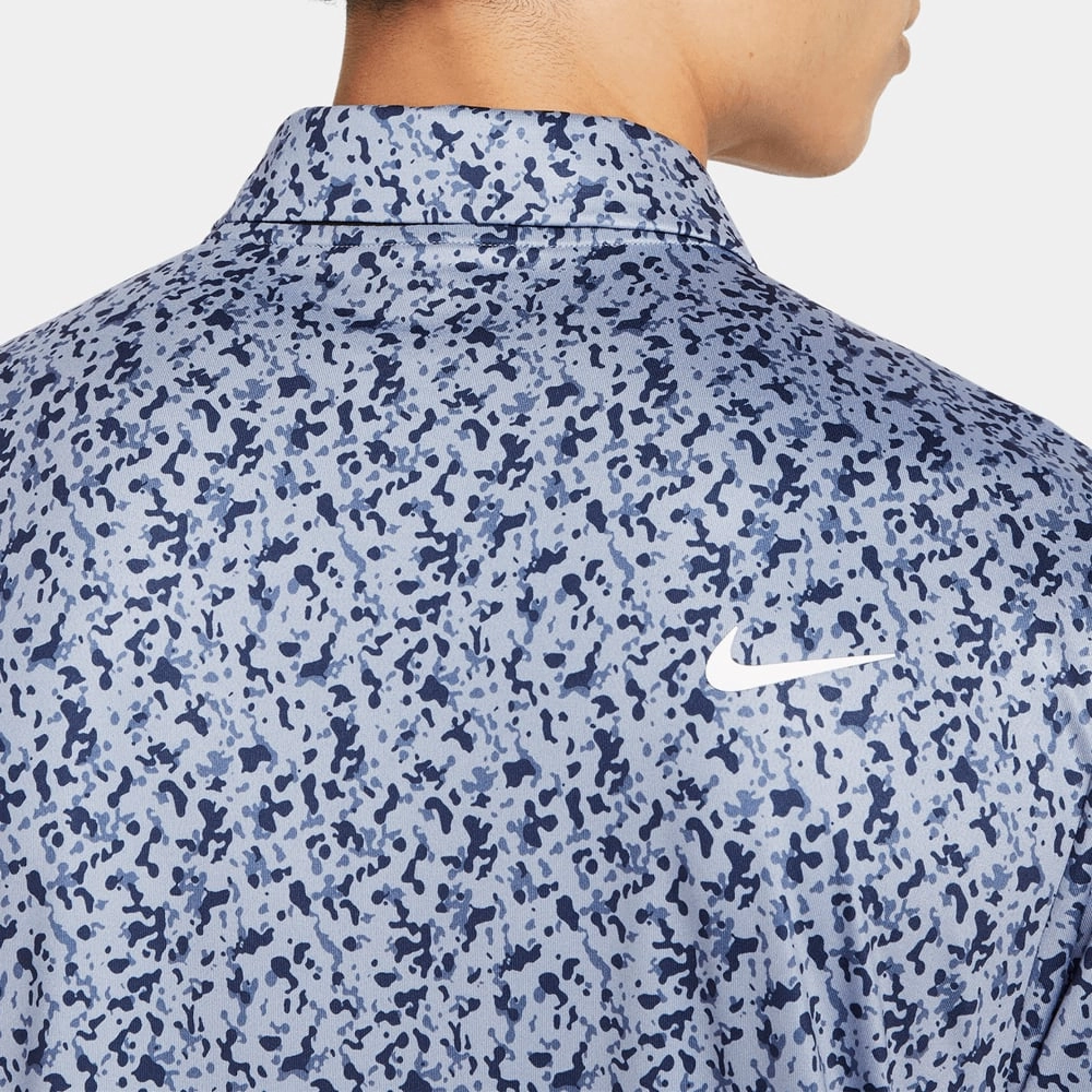 WrinkleFreeFabric Nike Dri-FIT Tour Camo Polo Shirt - Ashen Slate/White
