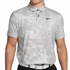 Nike Dri-FIT Tour Solar Floral Polo Shirt - Platinum Tint/Black Eco Certified Textile Microfiber Blend