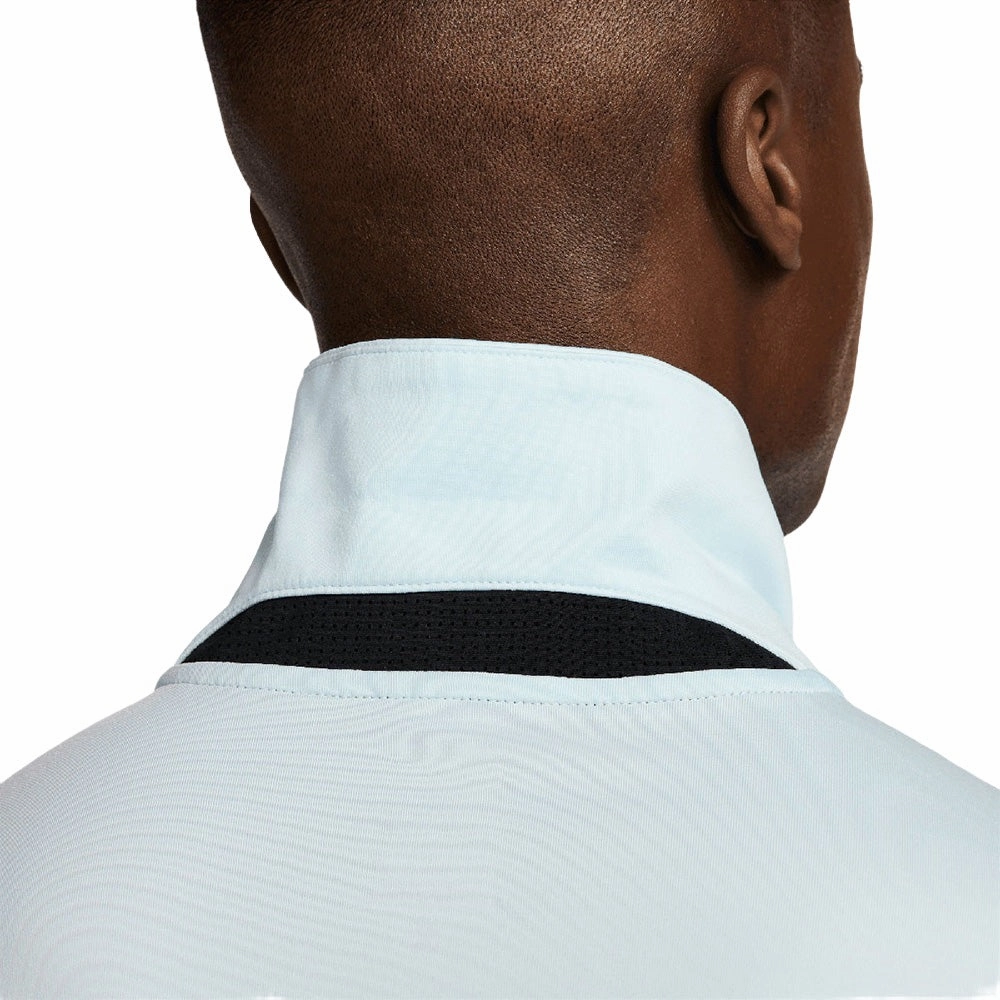 Nike Dri-FIT Tour Solid Polo Shirt - Glacier Blue/Black Embroidered Details