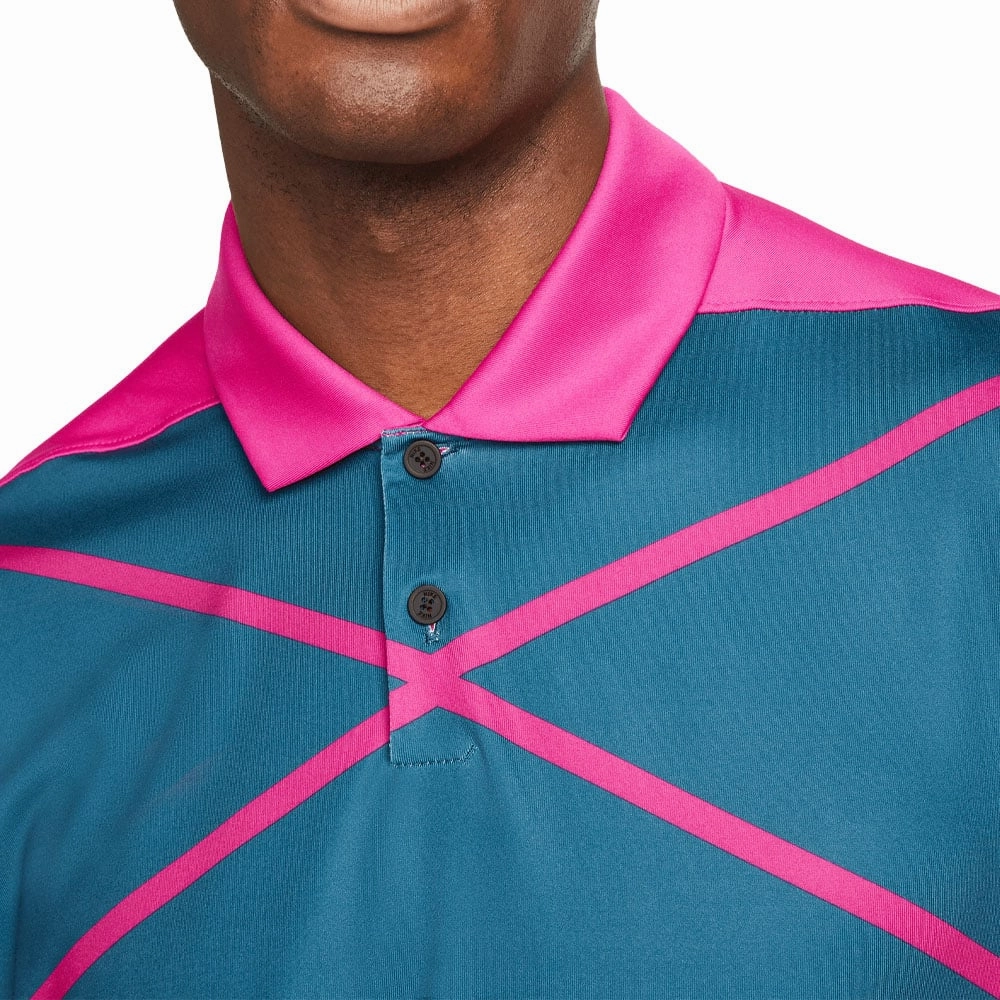 Nike Dri-FIT Vapor Polo Shirt - Active Pink/Black Quick-Drying Shirt