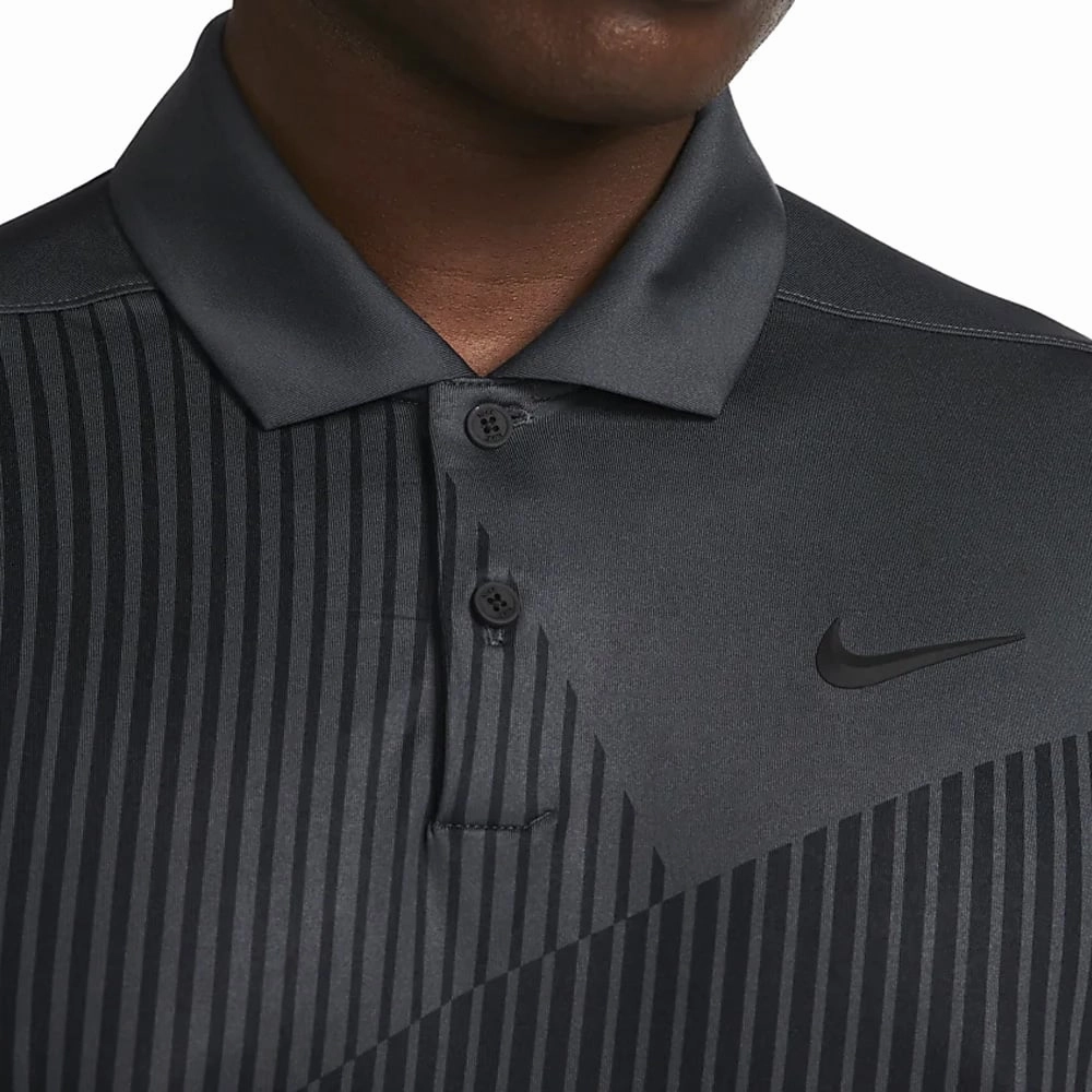Nike Dri-FIT Vapor Print Polo Shirt - Dark Smoke Grey/Black Fresh Comfort Style