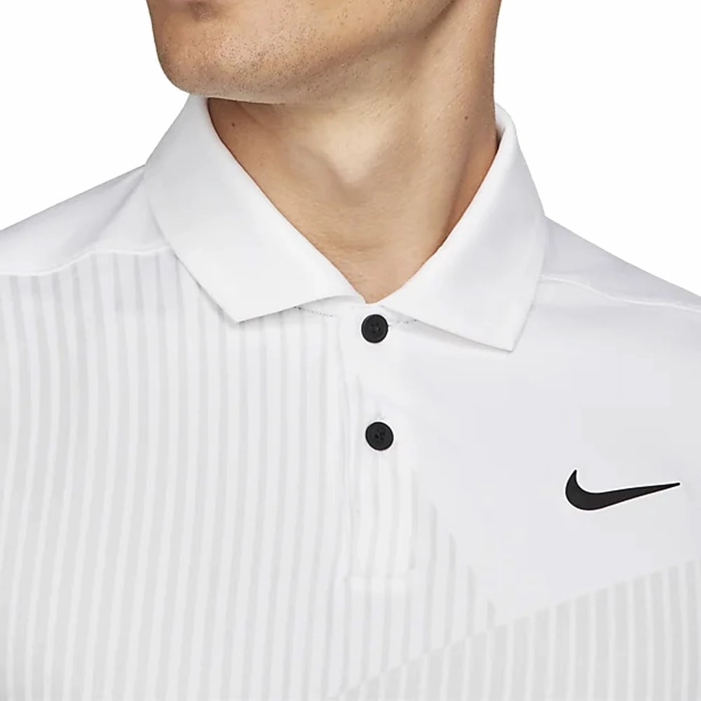 Nike Dri-FIT Vapor Print Polo Shirt - White/Black EcoConscious Processing Trendy Comfort Fit