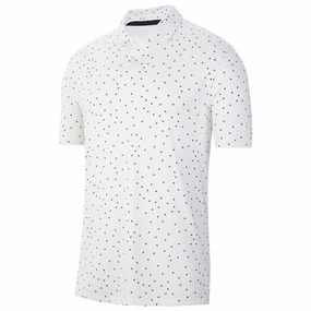 Bold colors Active Comfort Style Nike Dri-Fit Vapor Printed Polo - White