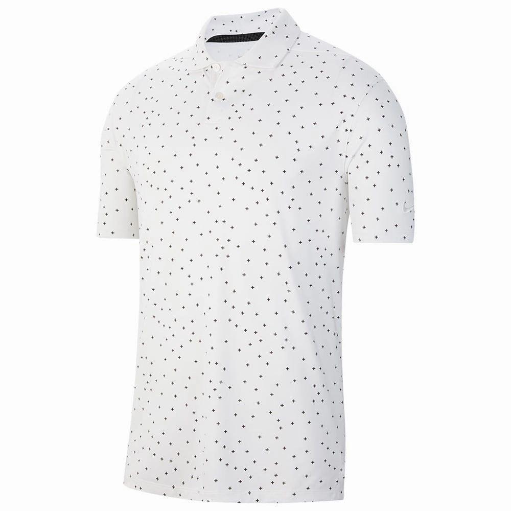 Bold colors Active Comfort Style Nike Dri-Fit Vapor Printed Polo - White