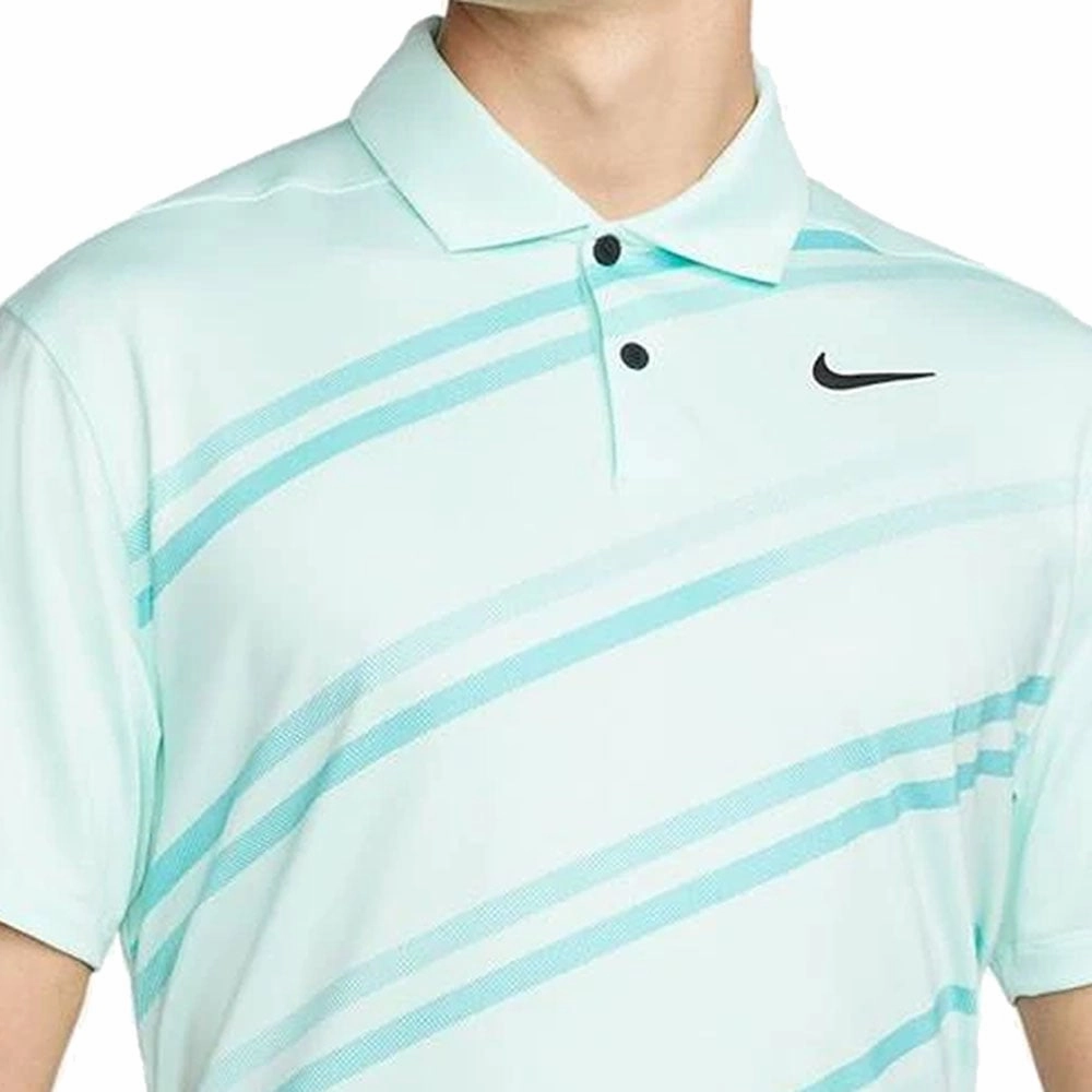 Urban Style Trend WrinkleResistant Texture Nike Dri-FIT Vapor Printed Polo Shirt - Mint Foam/Black